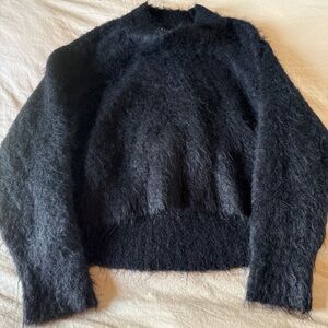 Ksubi Black Cowl Neck Sweater with Plush Texture